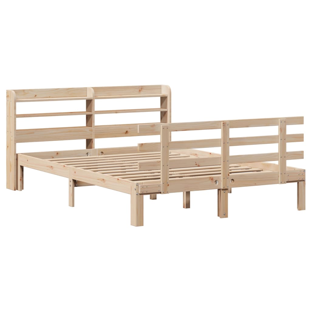 Sengeramme med hodegavl 135x190 cm heltre furu