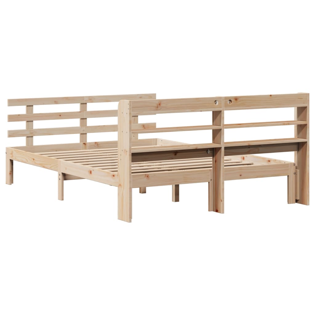 Sengeramme med hodegavl 135x190 cm heltre furu