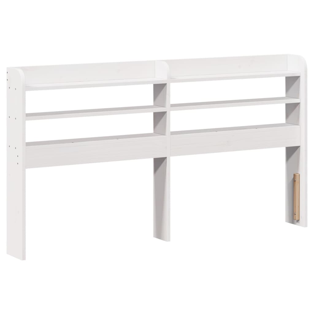 Sengeramme med hodegavl hvit 140x200 cm heltre furu