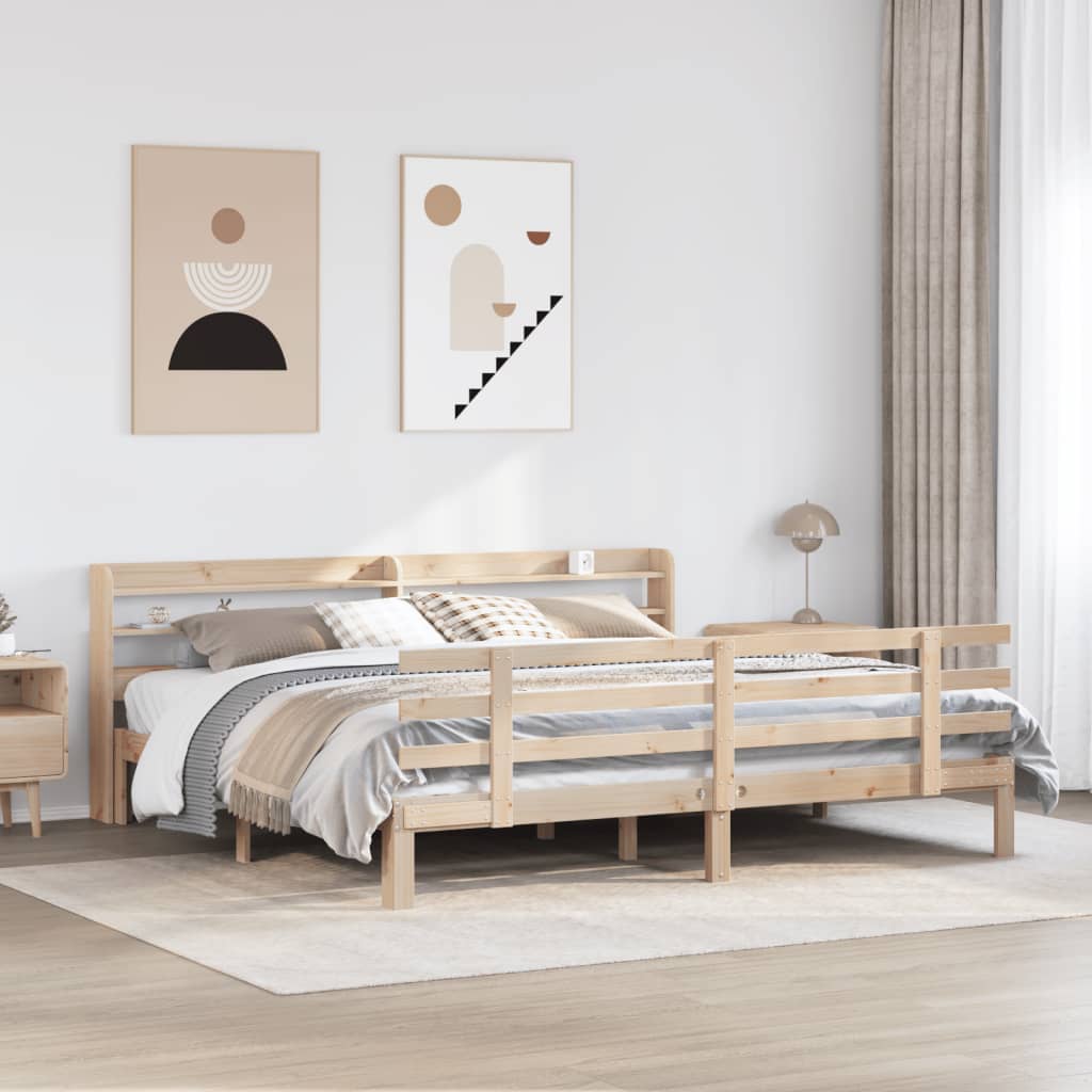 Sengeramme med hodegavl 180x200 cm heltre furu