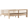 Sengeramme med hodegavl 200x200 cm heltre furu