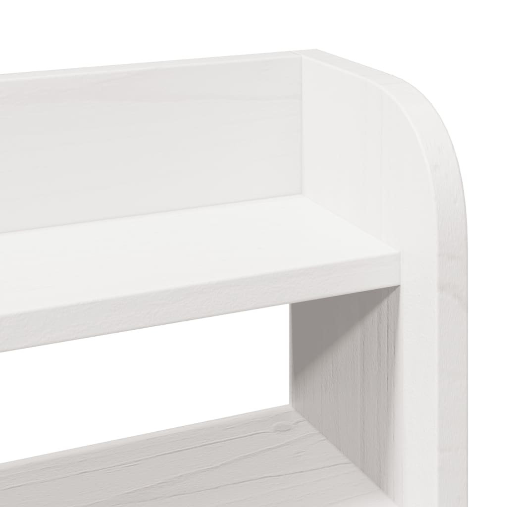 Sengeramme med hodegavl hvit 200x200 cm heltre furu
