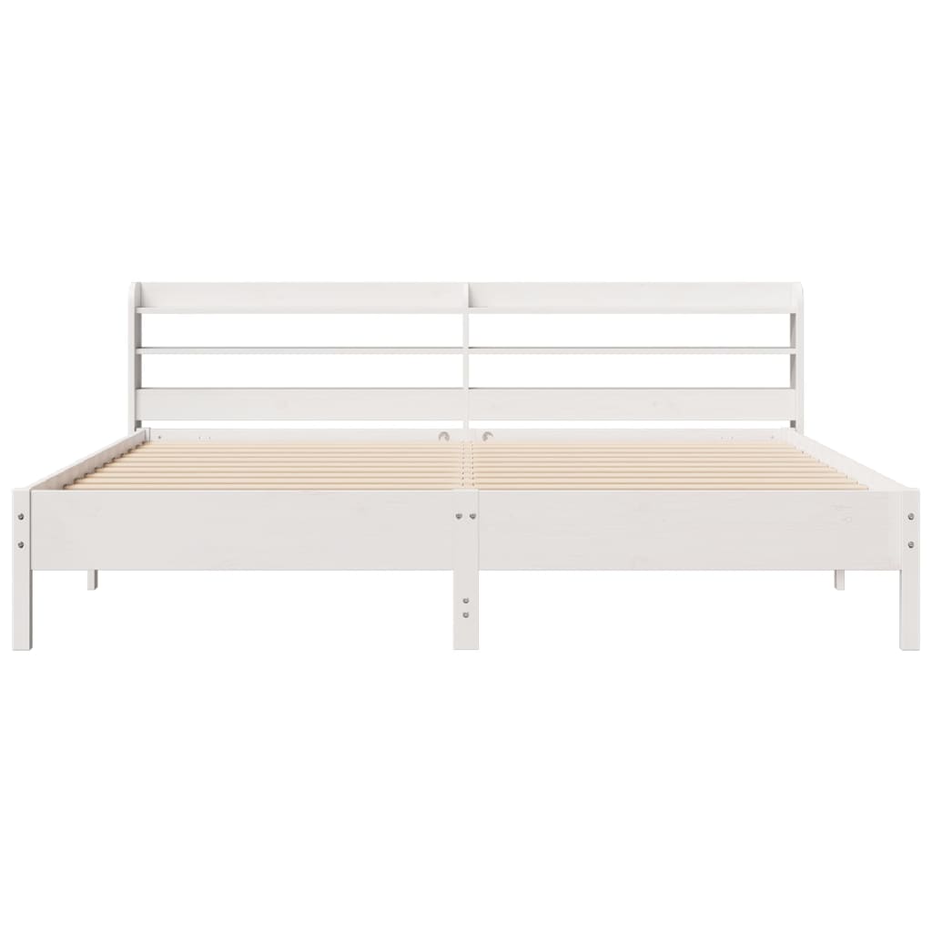 Sengeramme uten madrass hvit 180x200 cm heltre furu