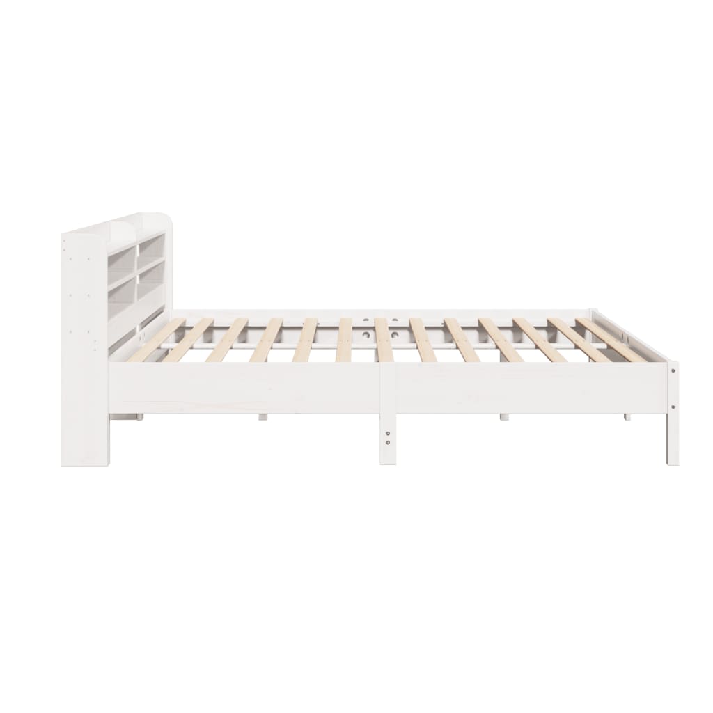 Sengeramme uten madrass hvit 180x200 cm heltre furu