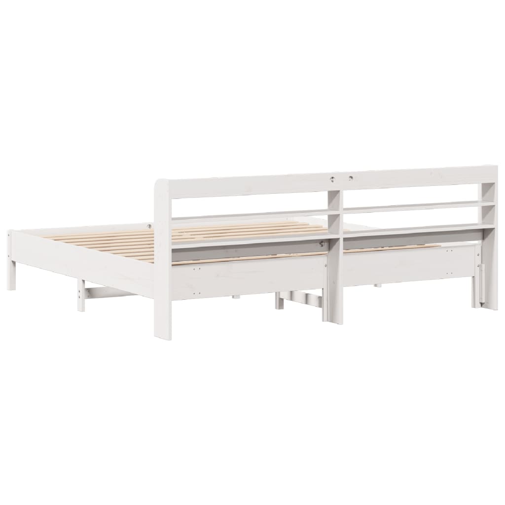 Sengeramme uten madrass hvit 180x200 cm heltre furu