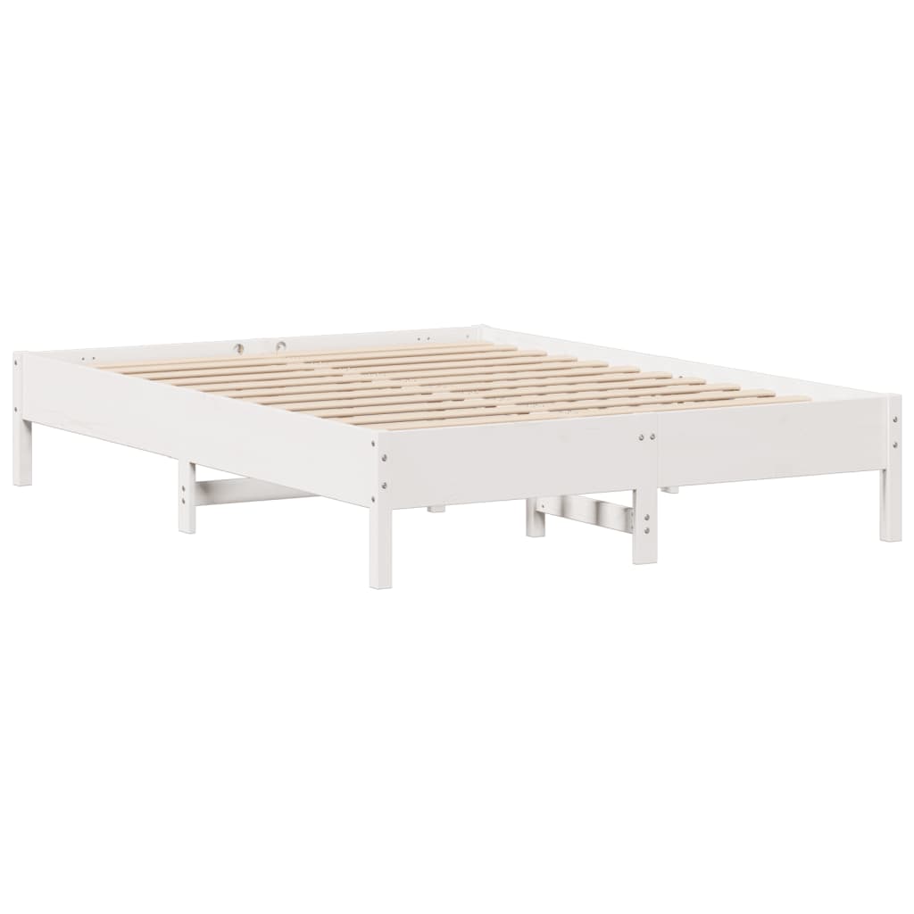 Sengeramme uten madrass hvit 140x200 cm heltre furu