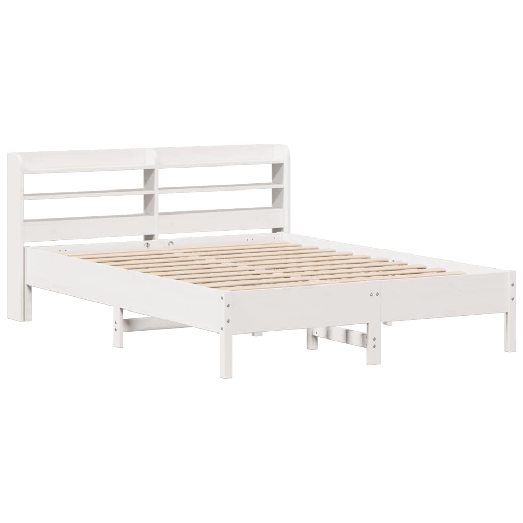 Sengeramme uten madrass hvit 135x190 cm heltre furu