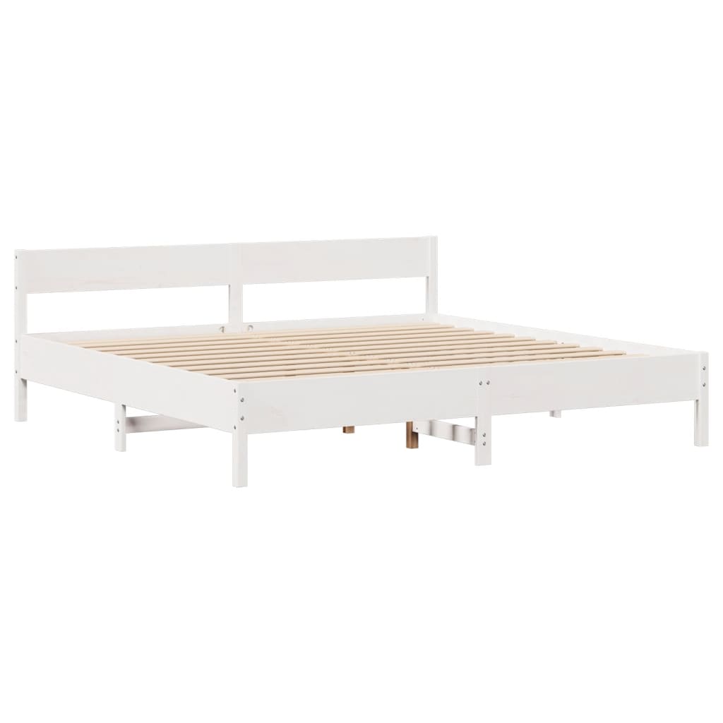 Sengeramme uten madrass hvit 180x200 cm heltre furu