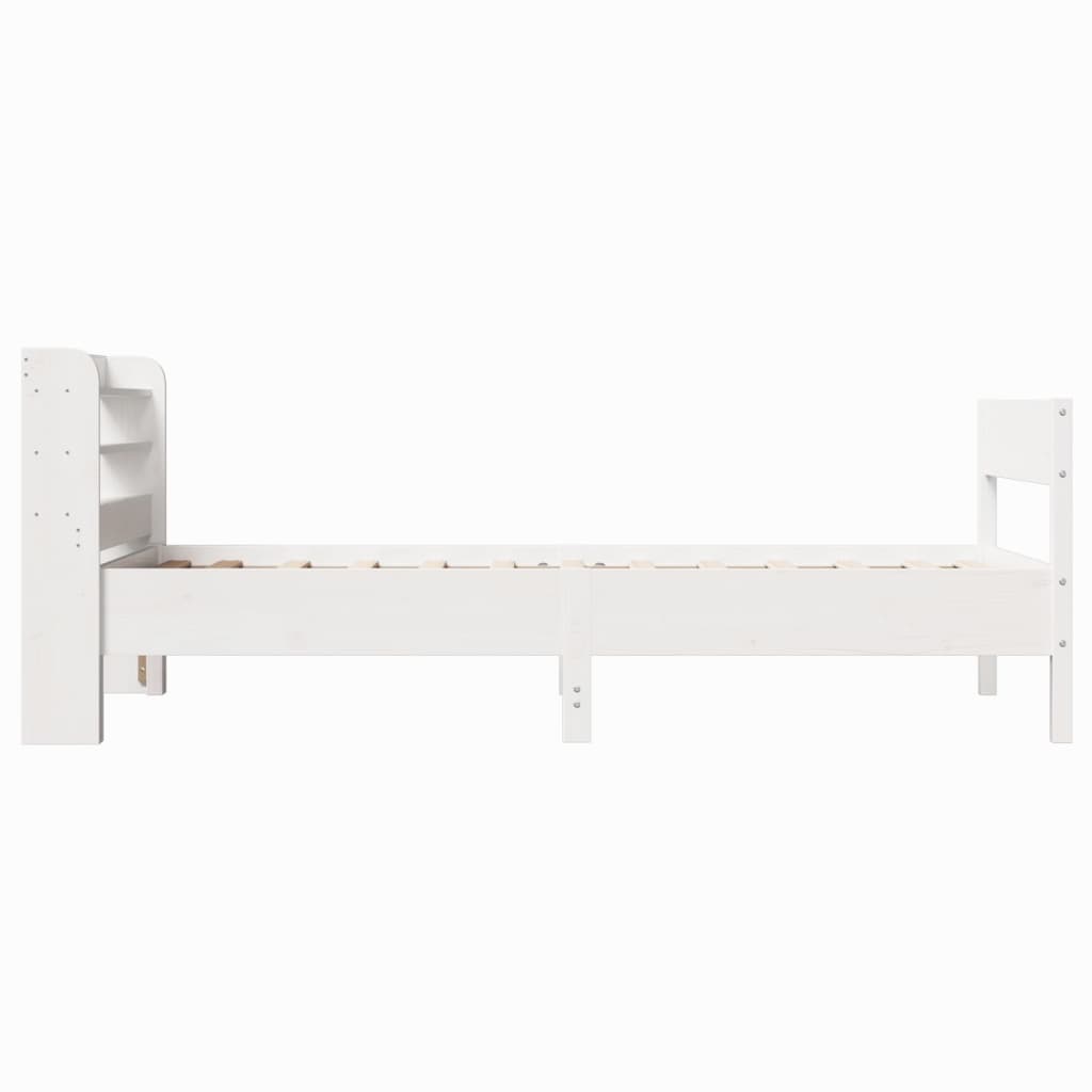 Sengeramme uten madrass hvit 90x200 cm heltre furu