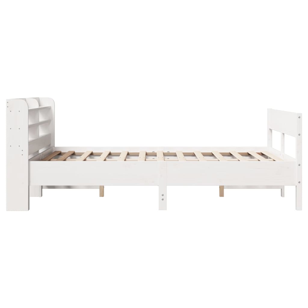 Sengeramme uten madrass hvit 140x190 cm heltre furu