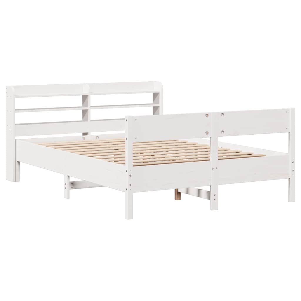 Sengeramme uten madrass hvit 120x190 cm heltre furu