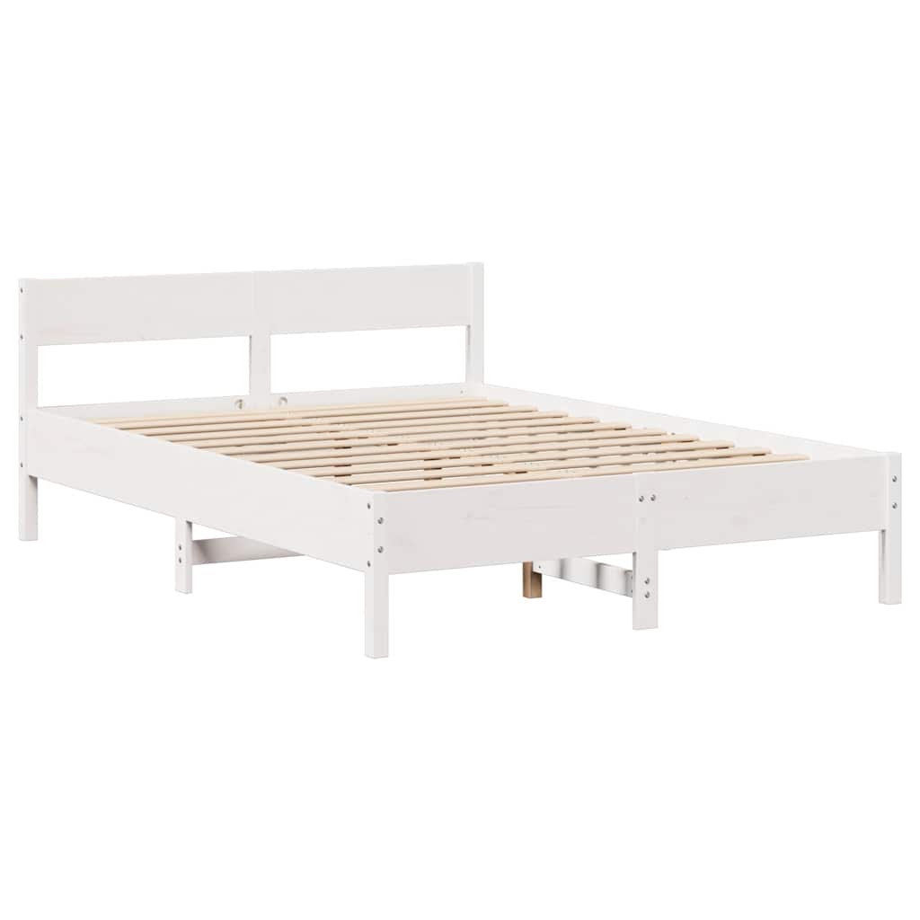 Sengeramme uten madrass hvit 120x190 cm heltre furu