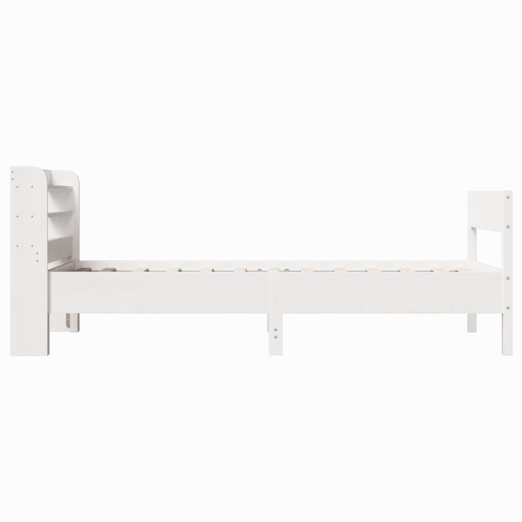 Sengeramme uten madrass hvit 75x190 cm heltre furu