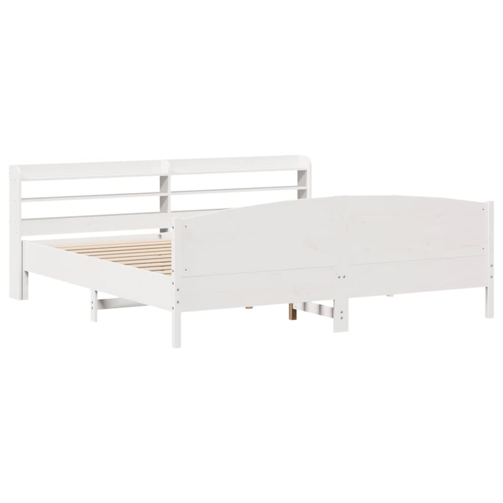 Sengeramme uten madrass hvit 180x200 cm heltre furu