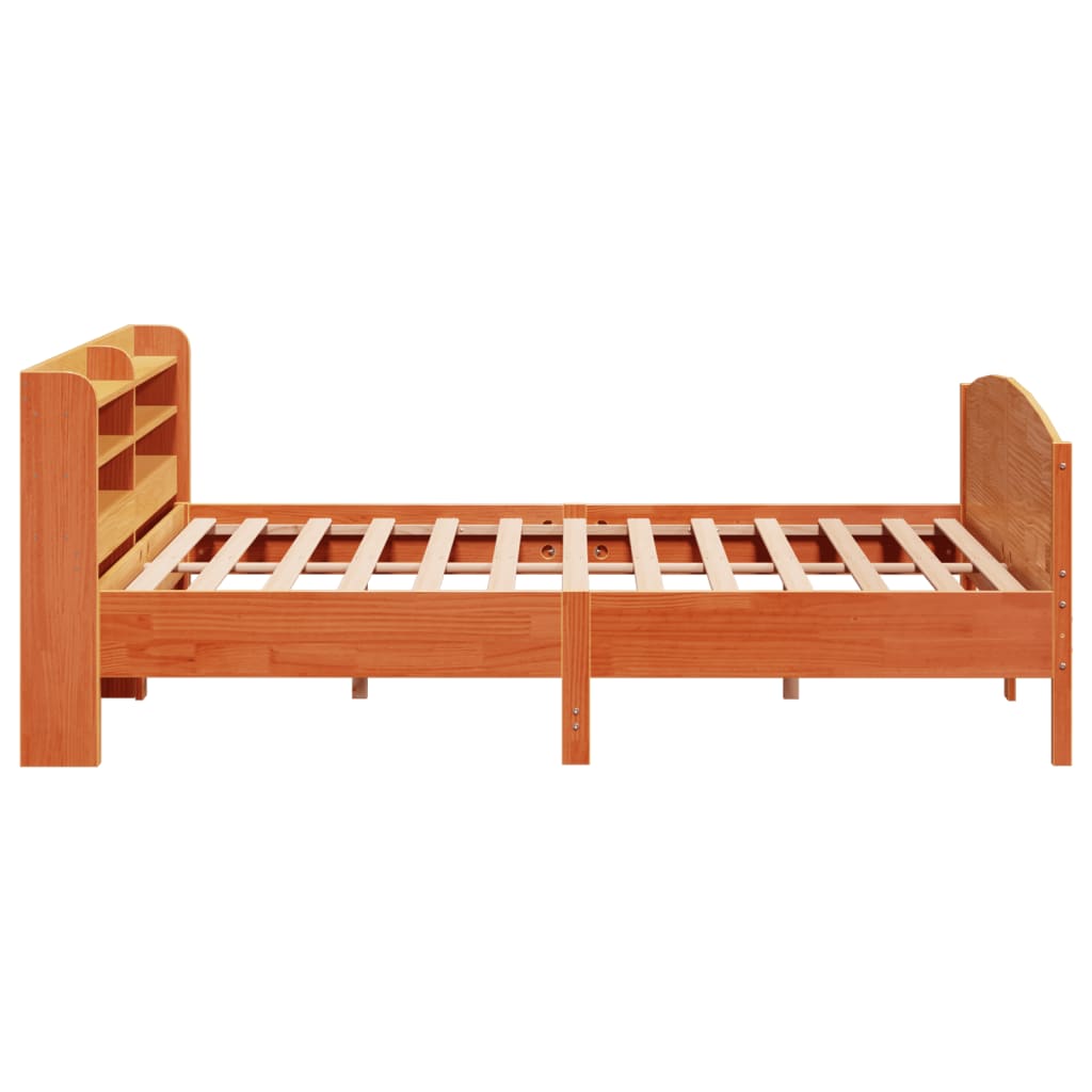 Sengeramme uten madrass voksbrun 180x200 cm heltre furu