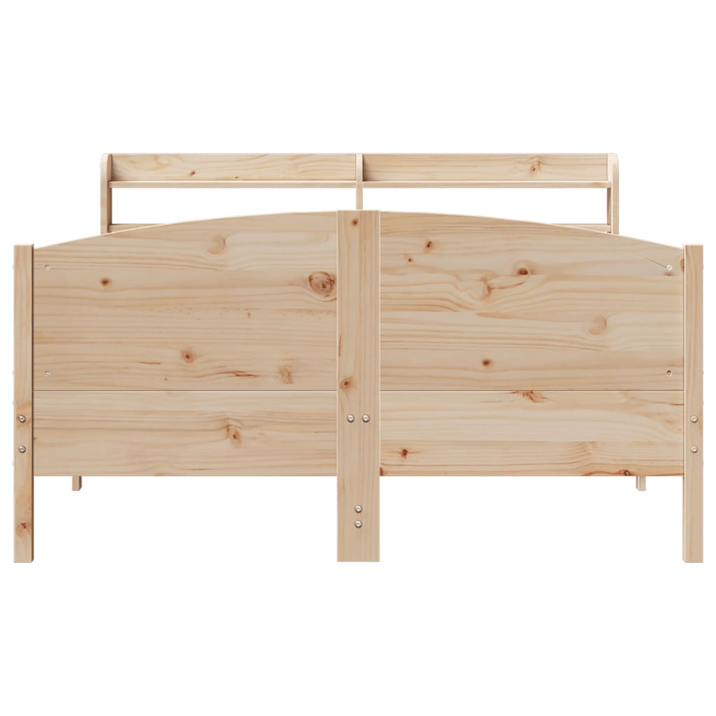 Sengeramme uten madrass hvit 135x190 cm heltre furu