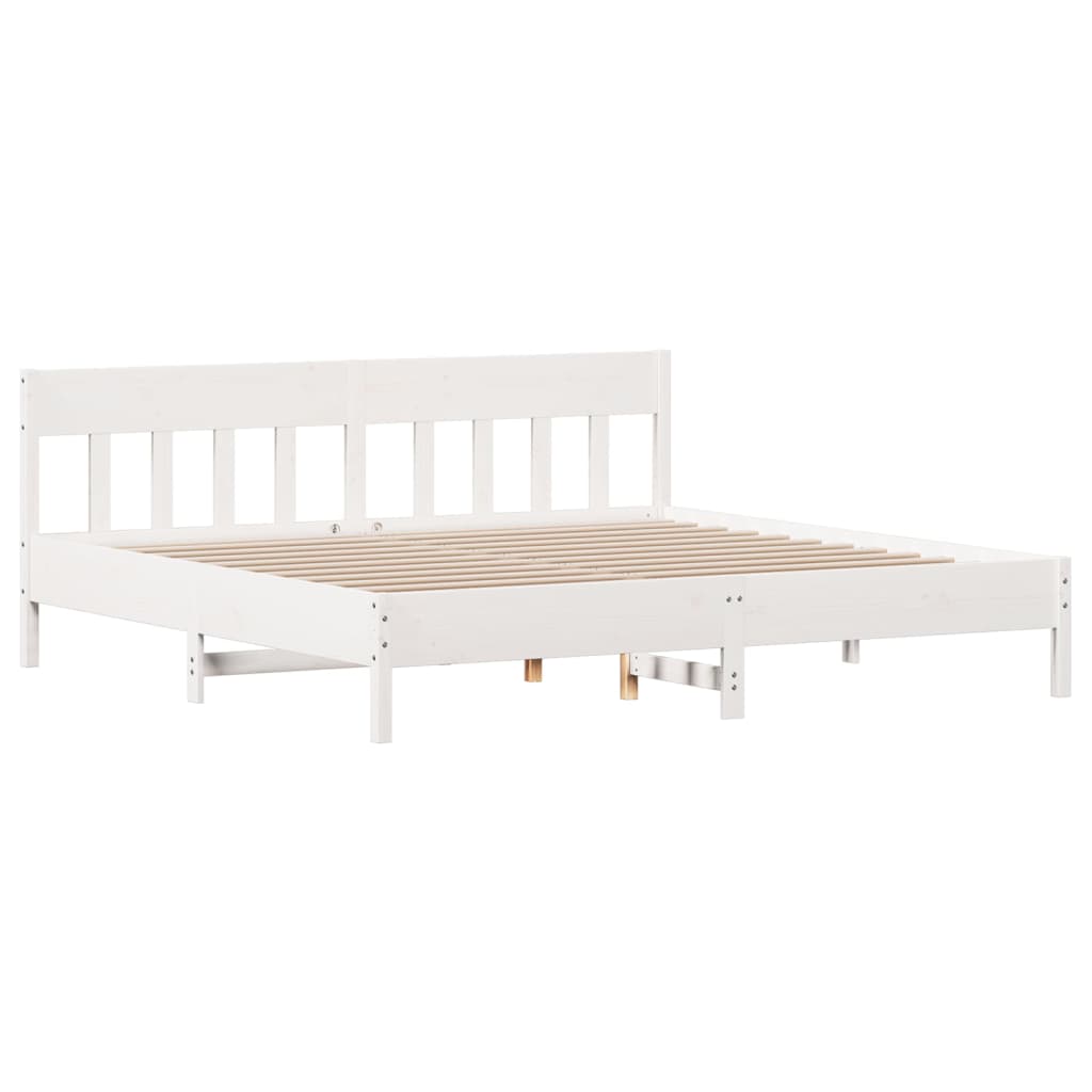 Sengeramme uten madrass hvit 180x200 cm heltre furu