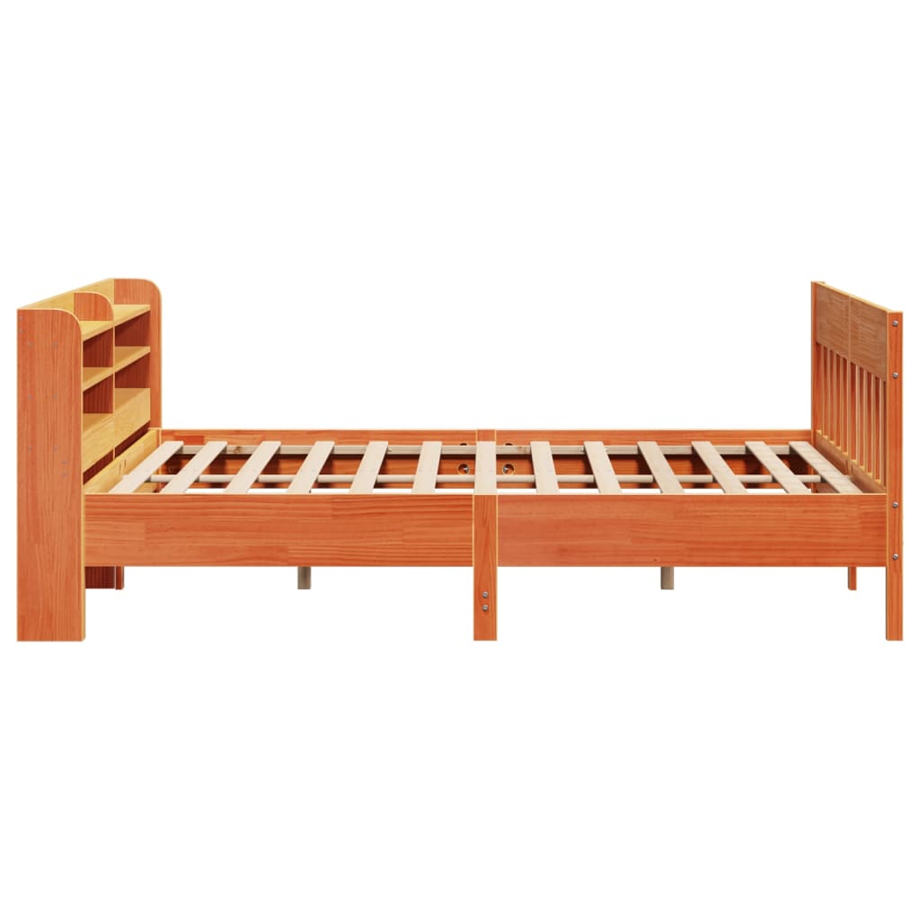 Sengeramme uten madrass voksbrun 180x200 cm heltre furu