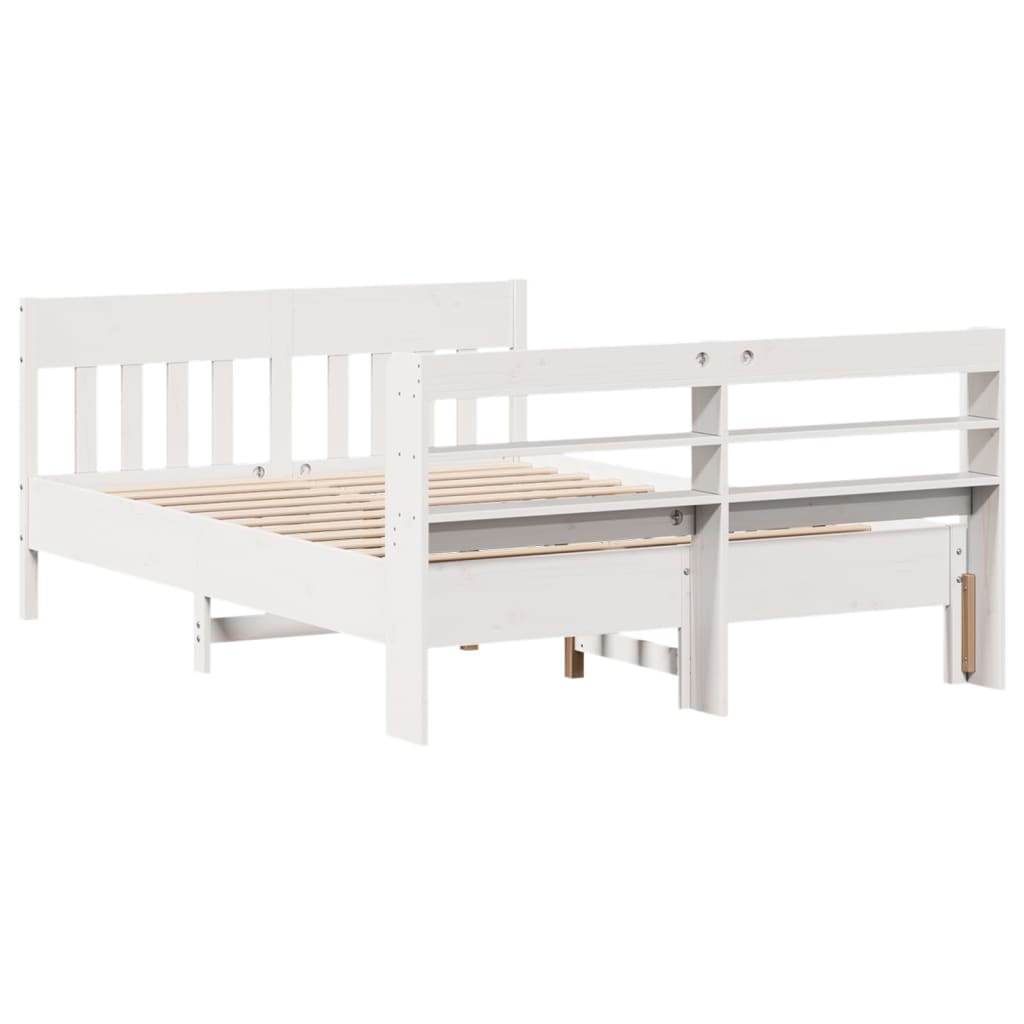 Sengeramme uten madrass hvit 160x200 cm heltre furu
