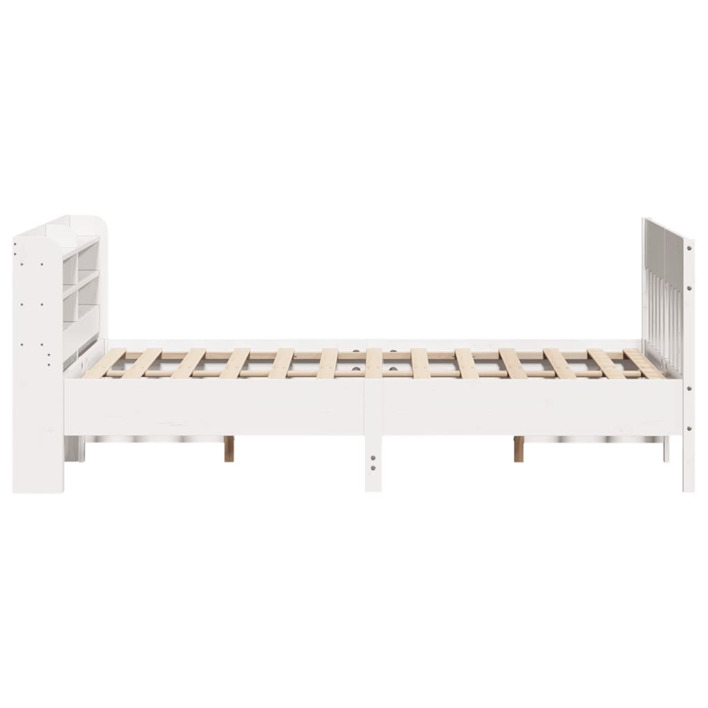 Sengeramme uten madrass hvit 150x200 cm heltre furu