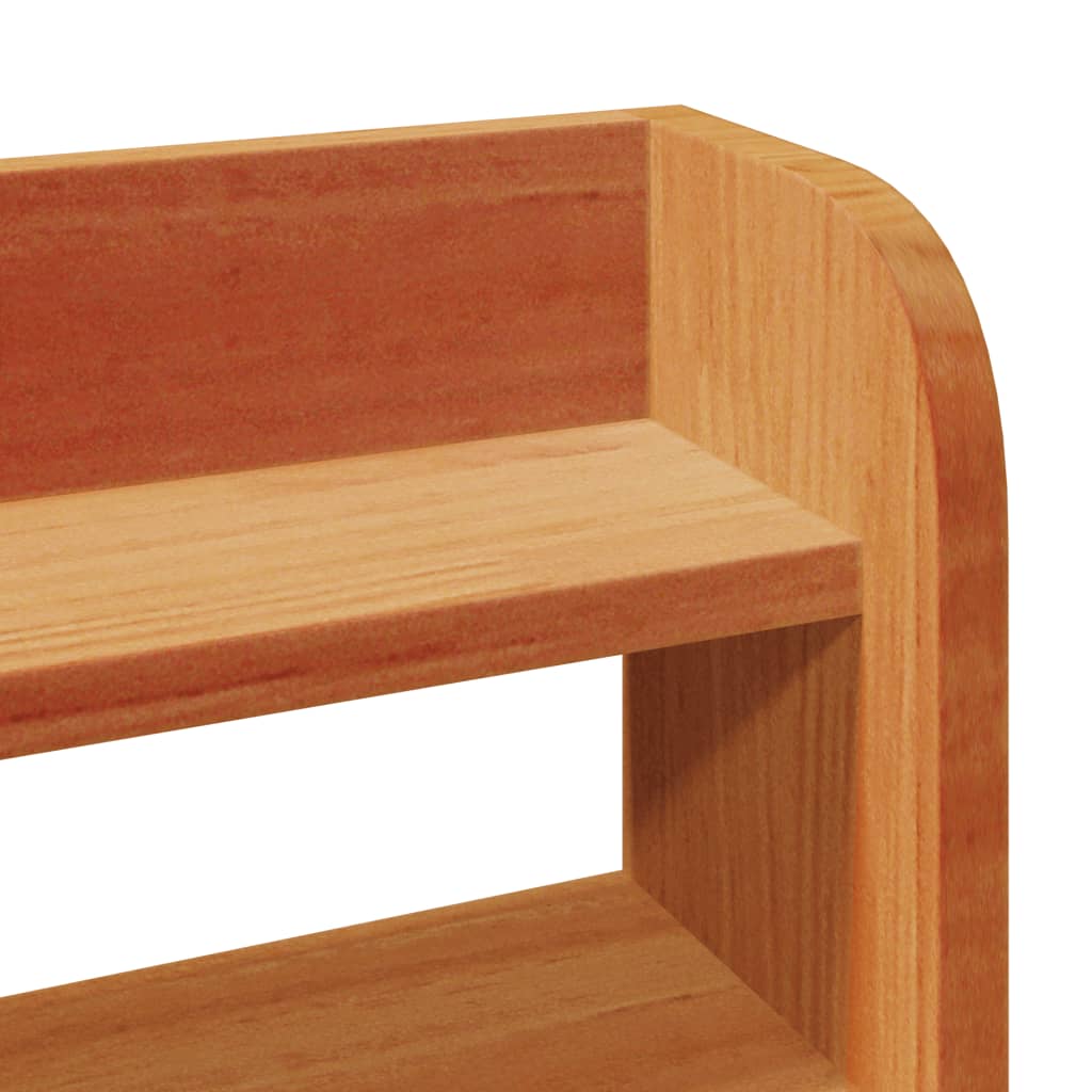 Sengeramme uten madrass voksbrun 75x190 cm heltre furu