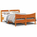 Sengeramme med hodegavl voksbrun 140x190 cm heltre furu