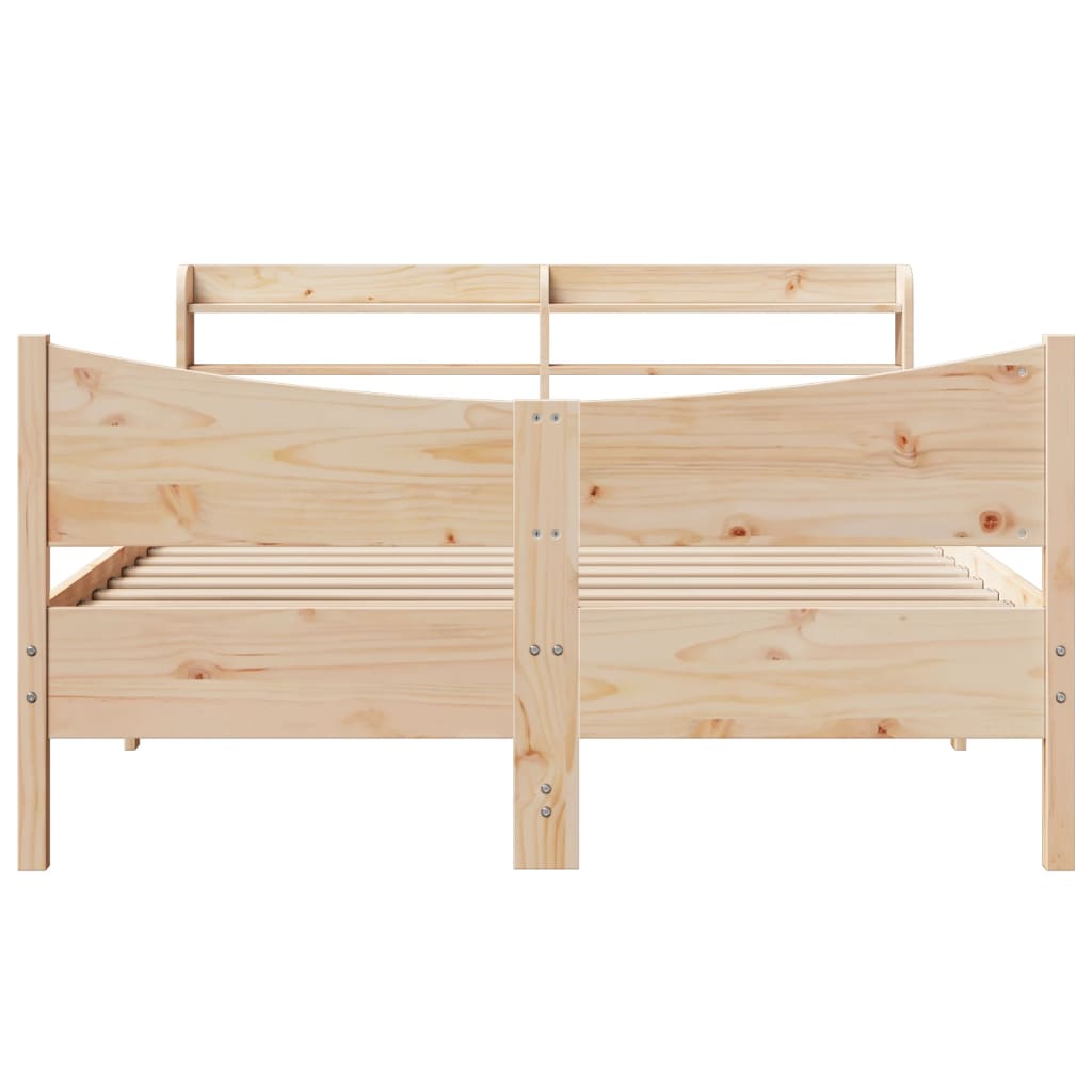 Sengeramme med hodegavl 135x190 cm heltre furu