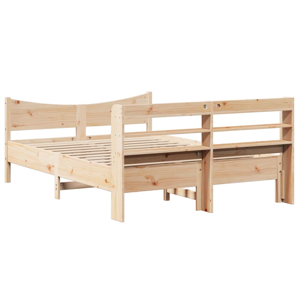 Sengeramme med hodegavl 135x190 cm heltre furu