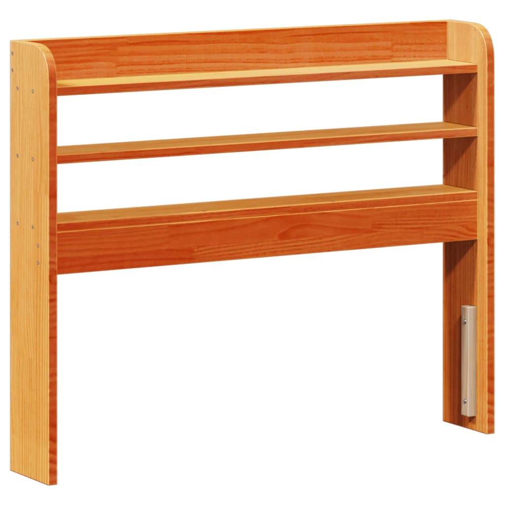 Sengeramme med hodegavl voksbrun 75x190 cm heltre furu