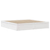 Sengeramme med hodegavl hvit 200x200 cm heltre furu