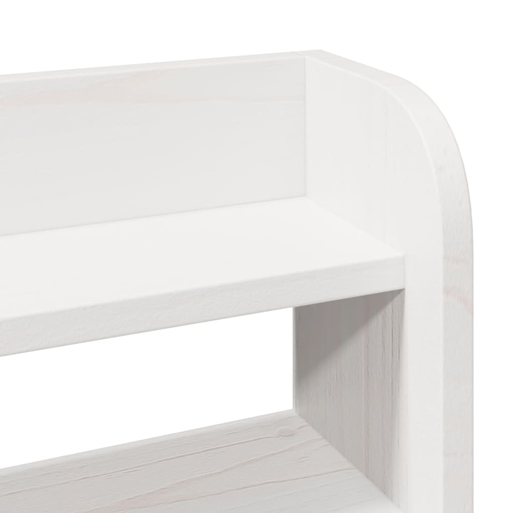 Sengeramme med hodegavl hvit 200x200 cm heltre furu