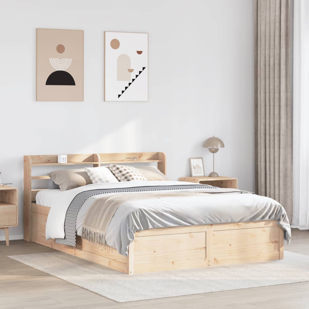 Sengeramme med hodegavl 150x200 cm heltre furu