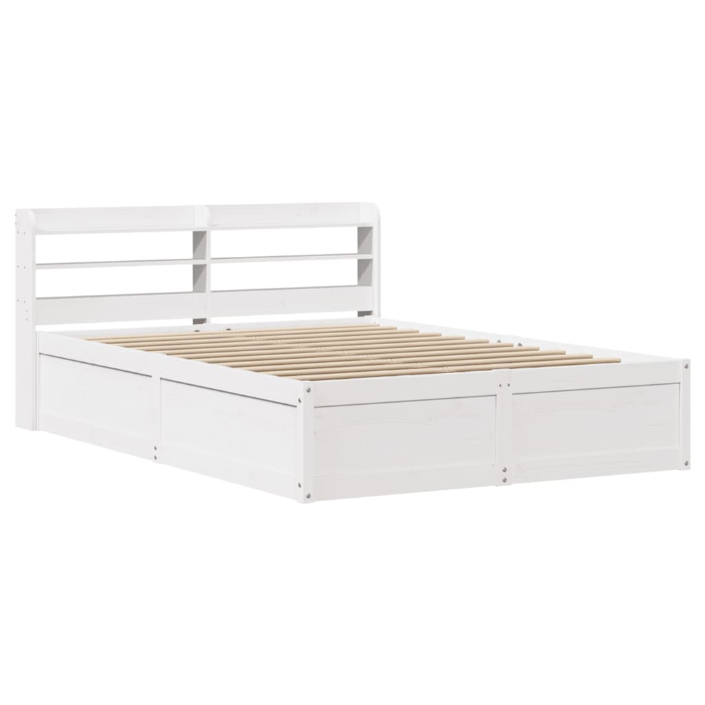 Sengeramme med hodegavl hvit 120x200 cm heltre furu