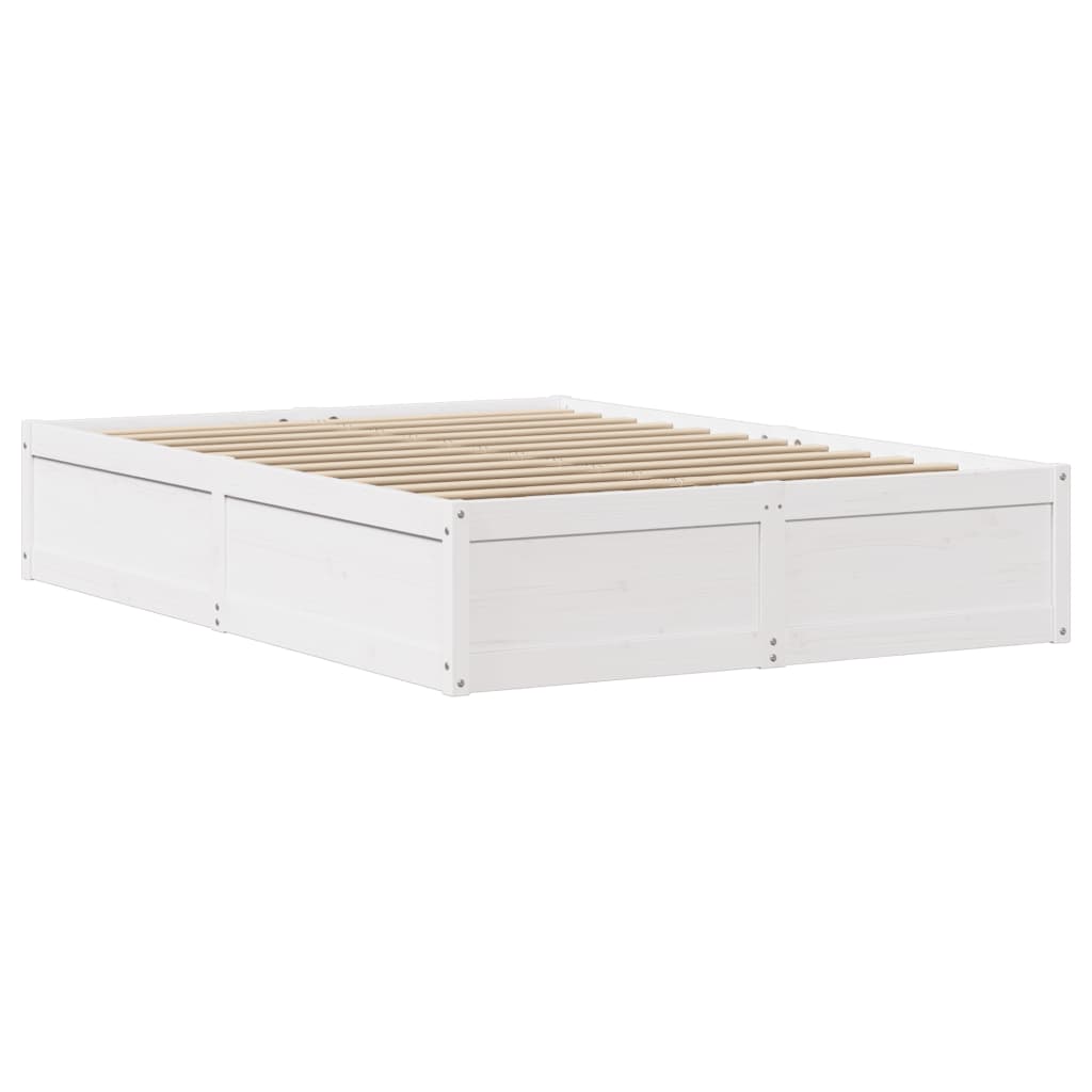 Sengeramme med hodegavl hvit 120x200 cm heltre furu