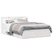 Sengeramme med hodegavl hvit 140x190 cm heltre furu