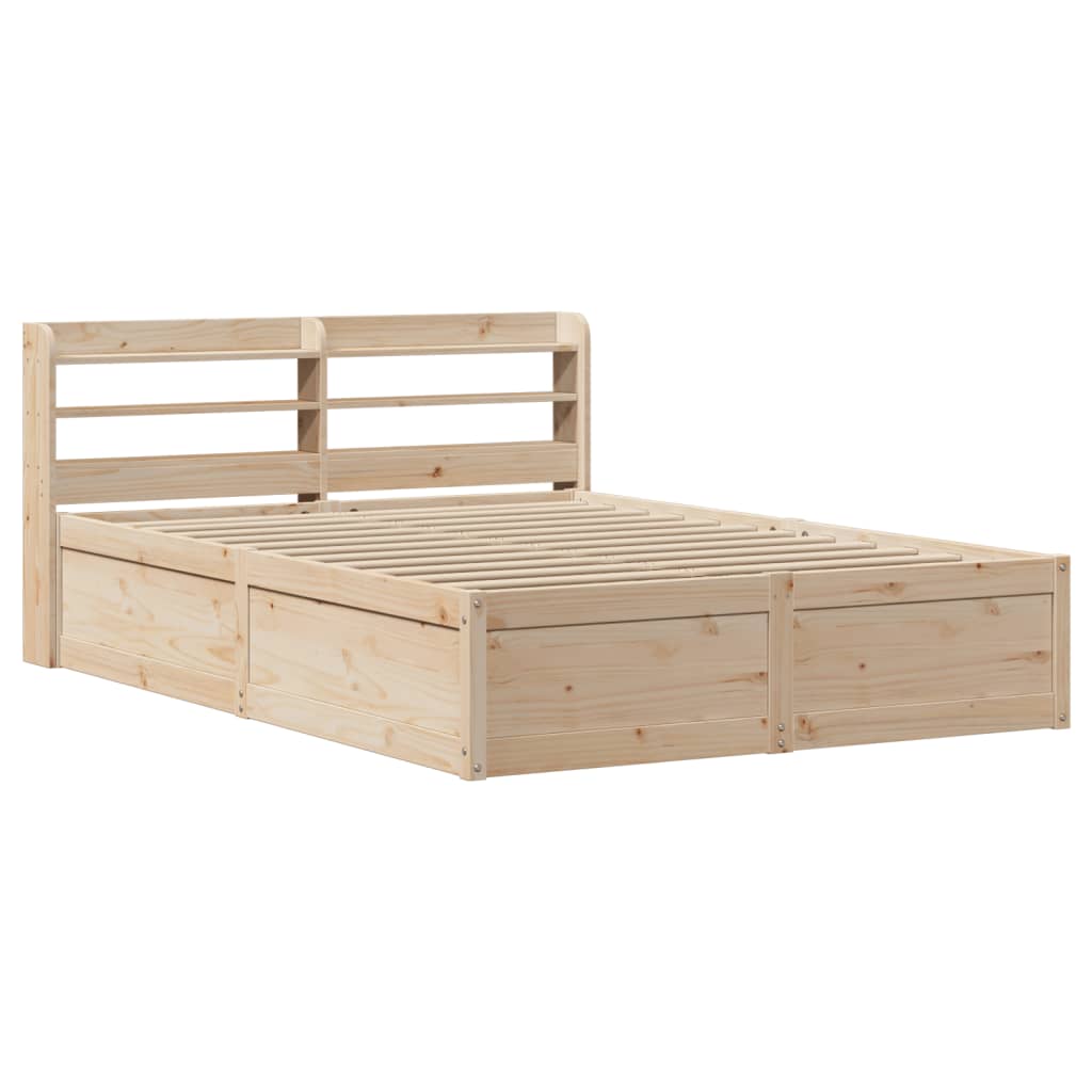 Sengeramme med hodegavl 135x190 cm heltre furu