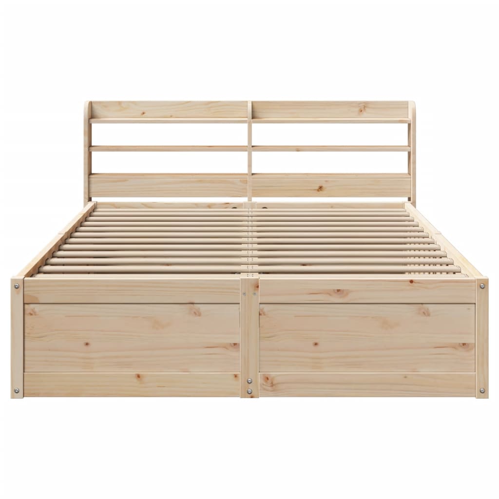 Sengeramme med hodegavl 135x190 cm heltre furu
