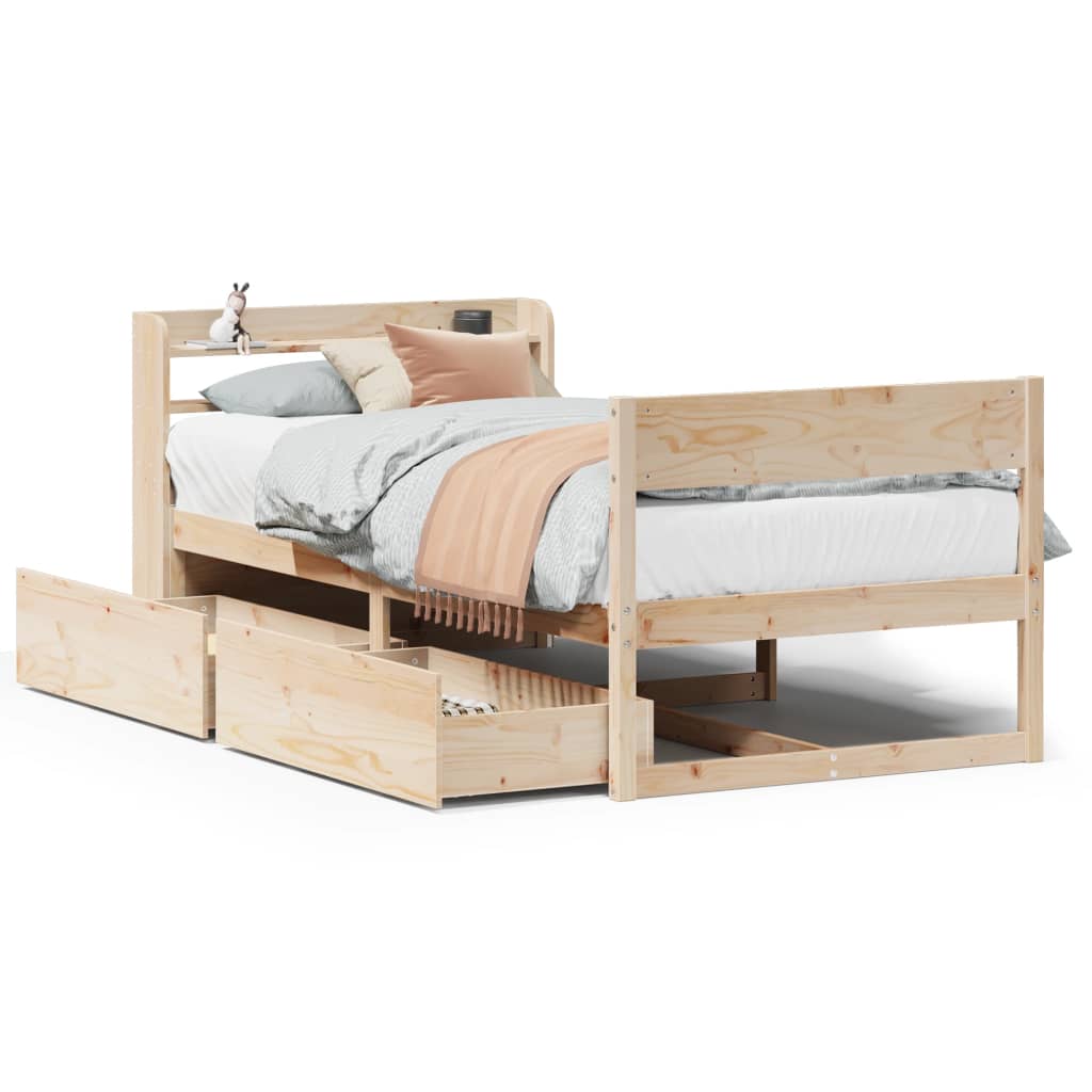 Sengeramme uten madrass 75x190 cm heltre furu