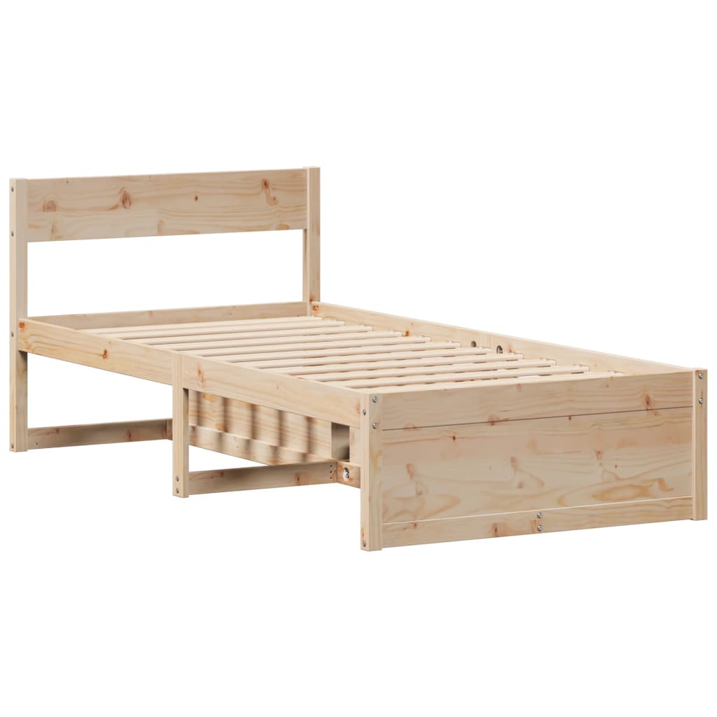 Sengeramme uten madrass 75x190 cm heltre furu