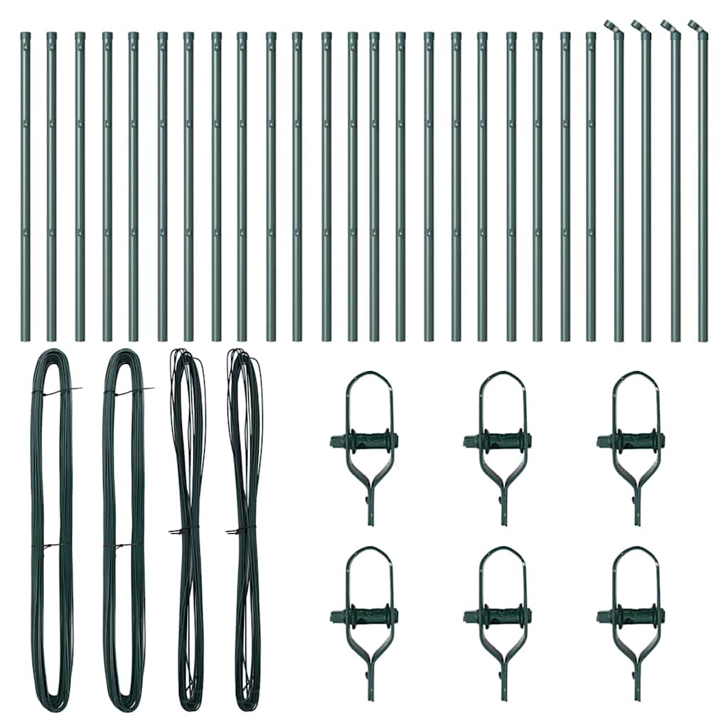 Gjerdepåle Annet 26 pcs grønn 3,2 x 3,2 x 80 cm Stål