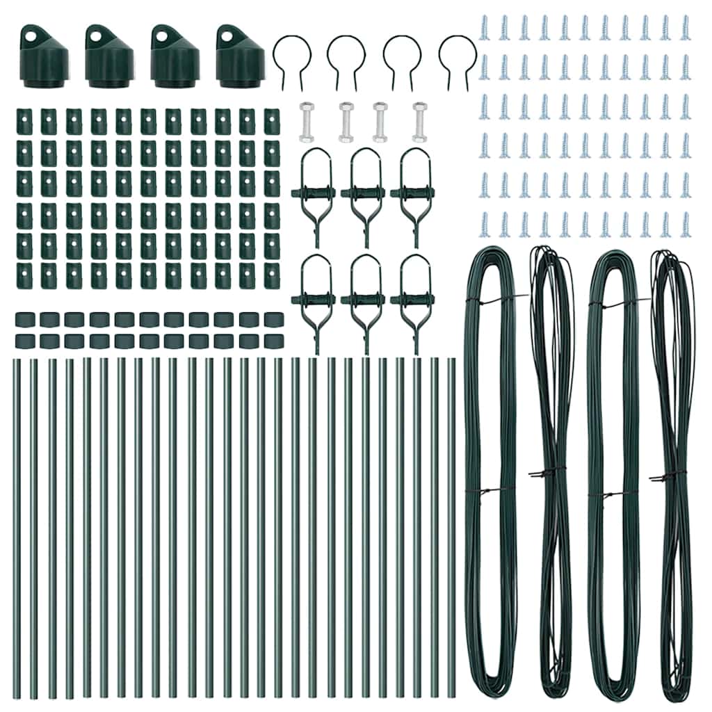 Gjerdepåle Annet 26 pcs grønn 3,2 x 3,2 x 80 cm Stål
