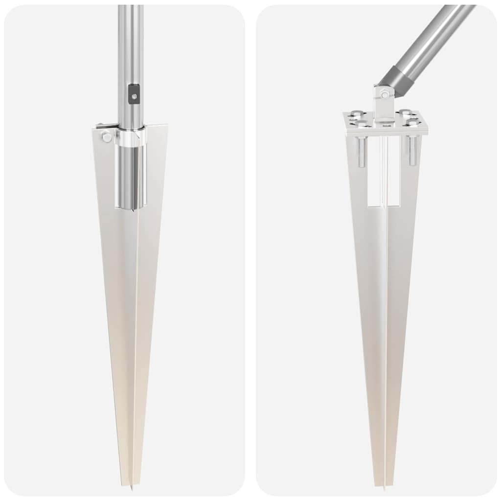 Gjerdepåle Annet 26 pcs Grå 3,2 x 3,2 x 140 cm Stål