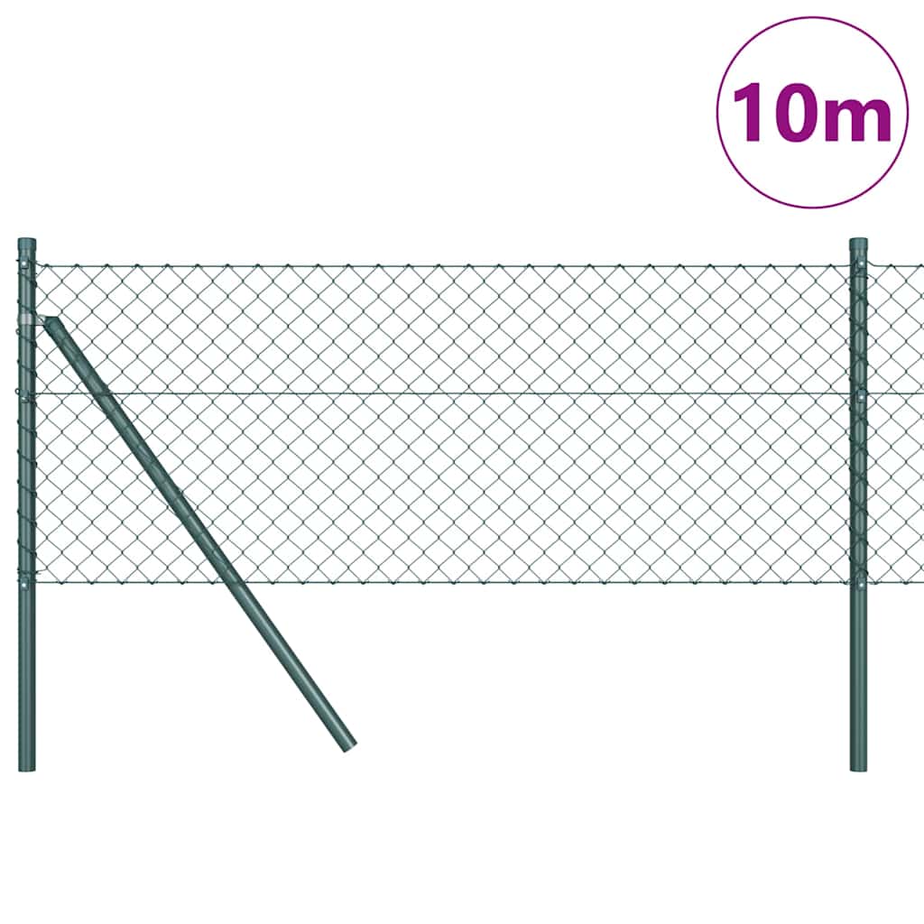 Kjedegrindstøtte 10 x 0,6 m PVC-belagt stål Grønn Mesh