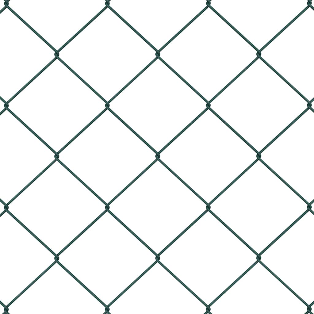 Gjerdepåle grønn 10 x 0,6 m (60 x 60 mm maske) Stål og PVC vidaXL
