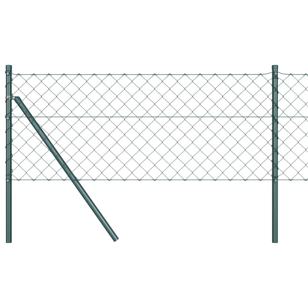 Gjerdepåle grønn 10 x 0,6 m (60 x 60 mm maske) Stål og PVC vidaXL