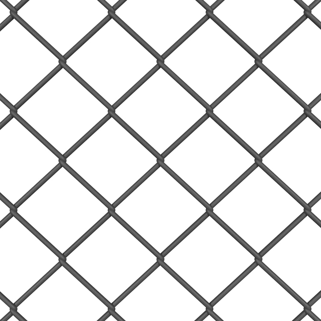 Gjerdepåle Grå 10 x 0,8 m (60 x 60 mm nett) Stål og PVC