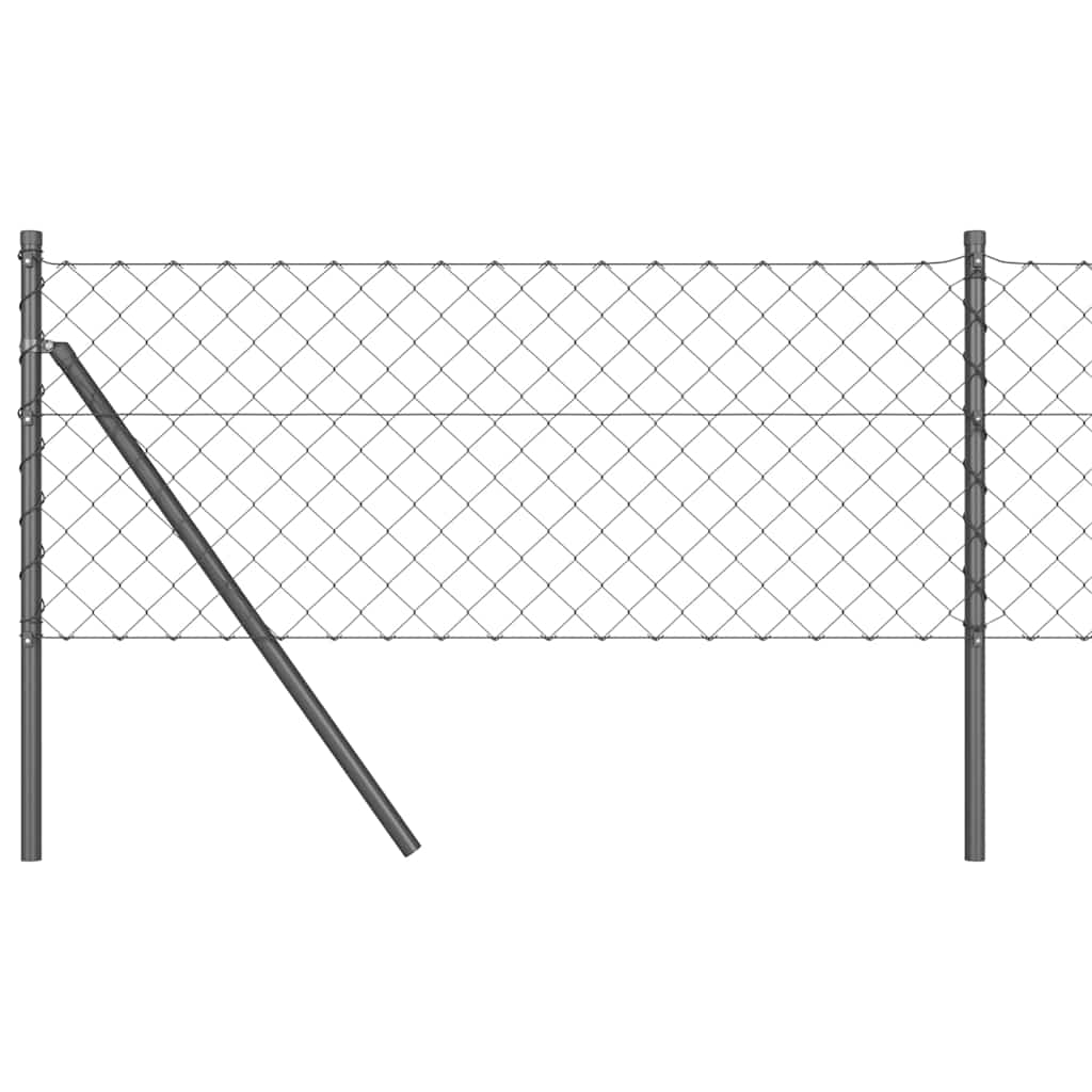 Gjerdepåle Grå 10 x 0,8 m (60 x 60 mm nett) Stål og PVC