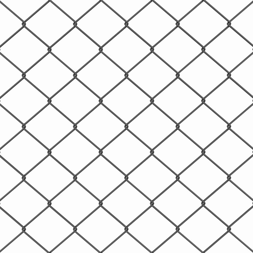 Gjerdepåle Grå 10 x 0,4 m (40 x 40 mm nett) Stål og PVC