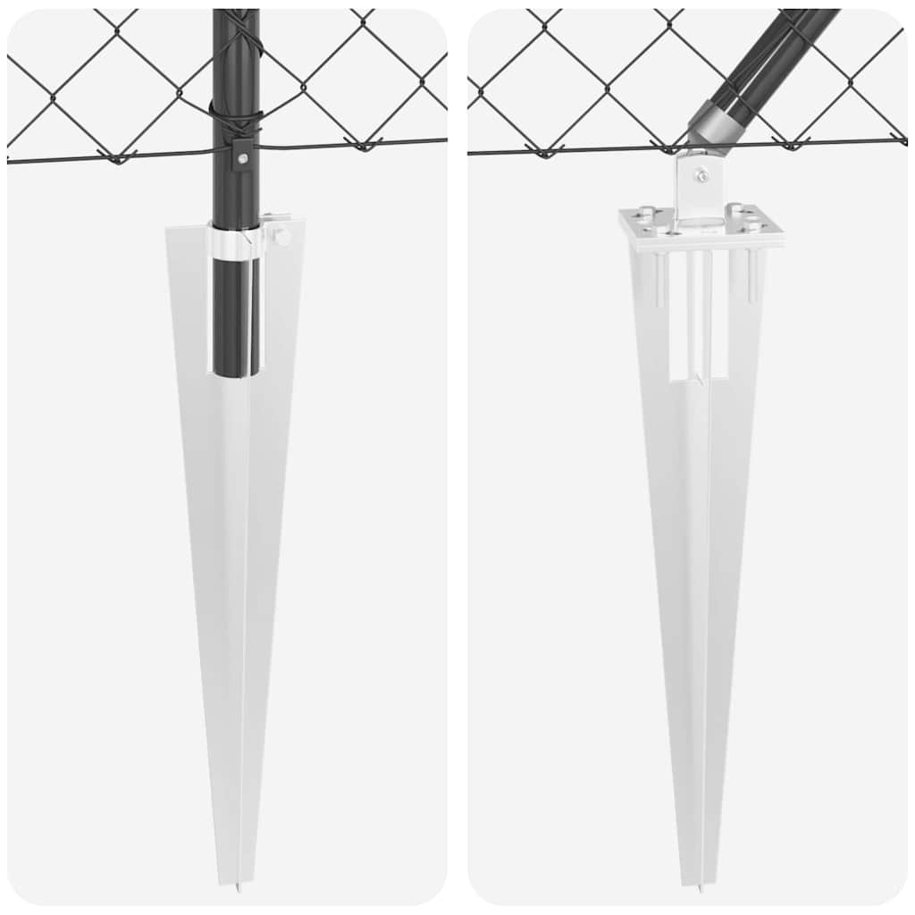 Gjerdepåle Grå 25 x 1,4 m (60 x 60 mm mesh) Stål og PVC