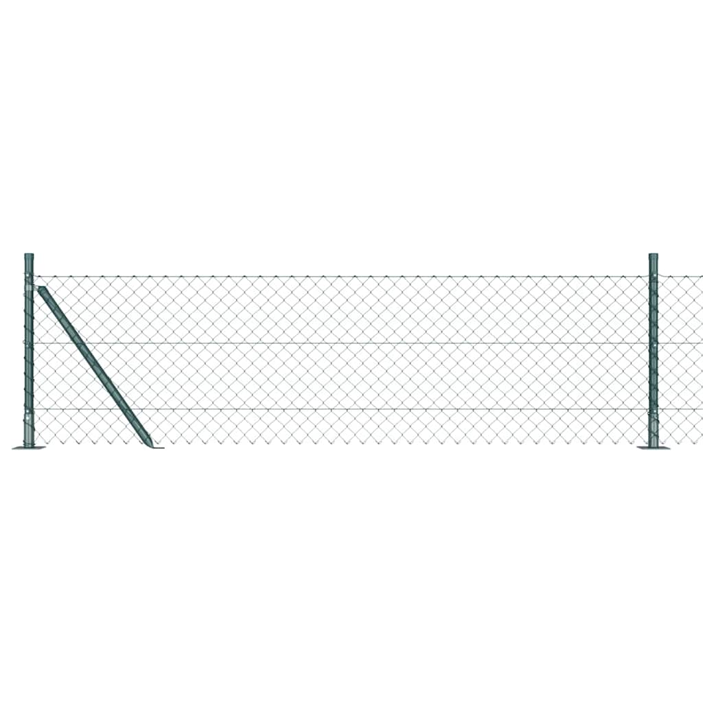 Kjedegjerde med betongbase 10 x 0,6 m PVC-belagt stål Grønn